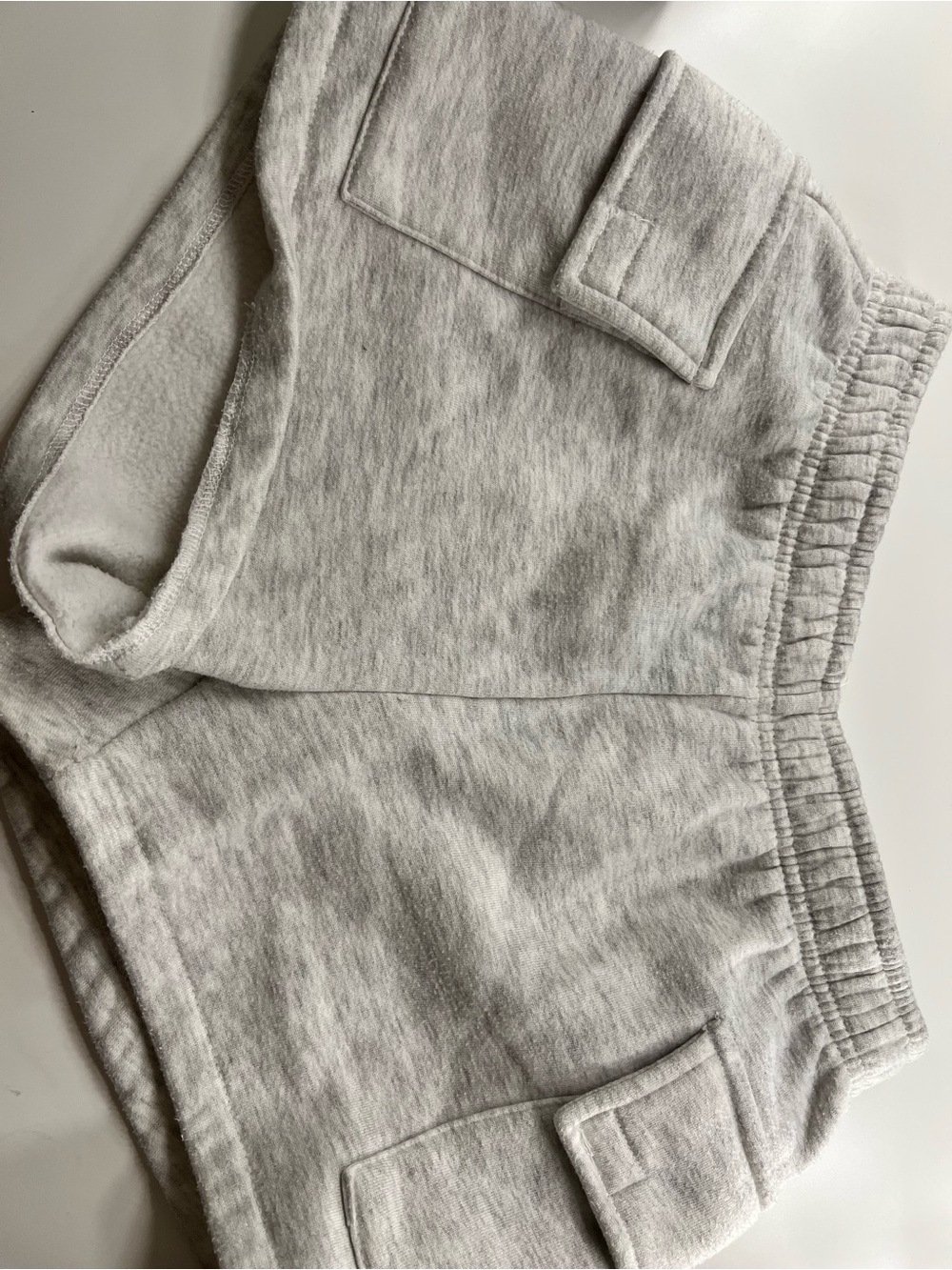 Edikted Light Grey Kids Elastic-Waist Sweat Shorts